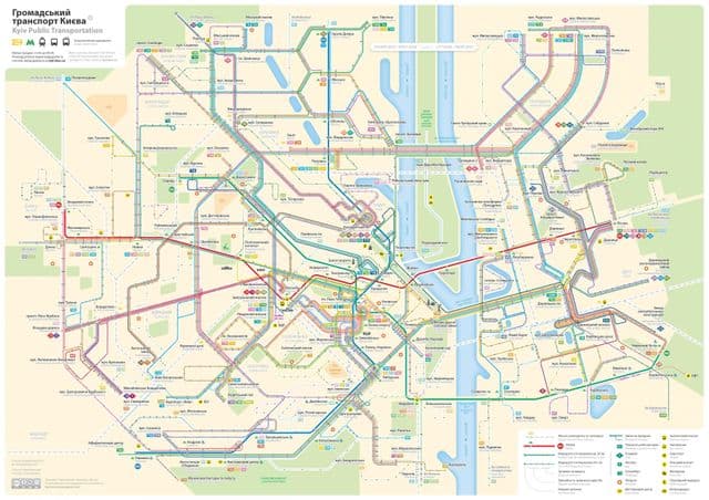 キエフのバスステーションマップ