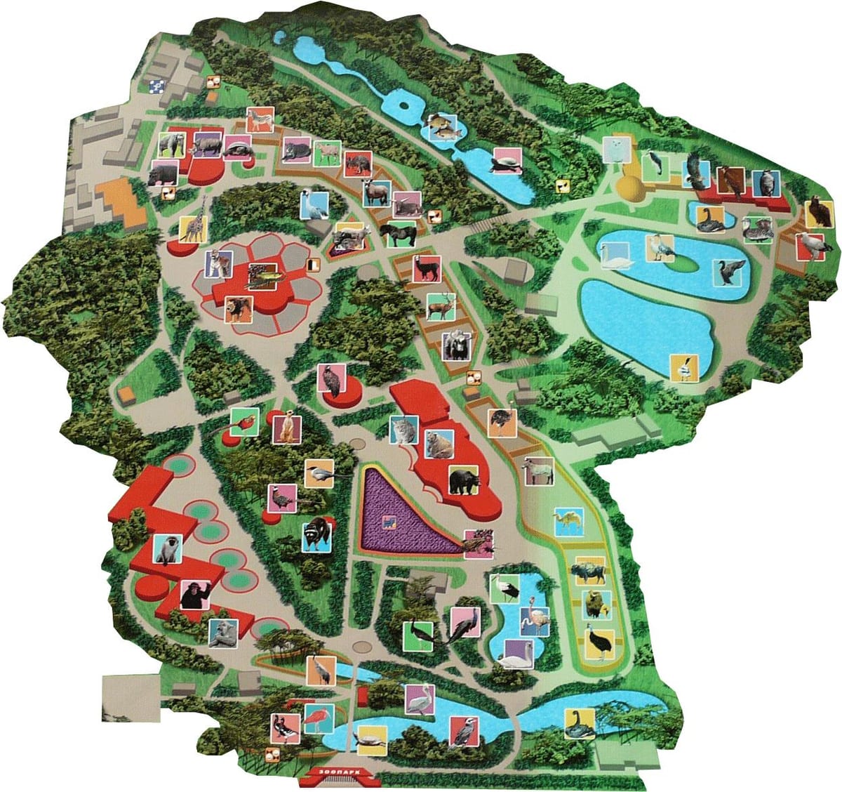 キエフの動物園の地図