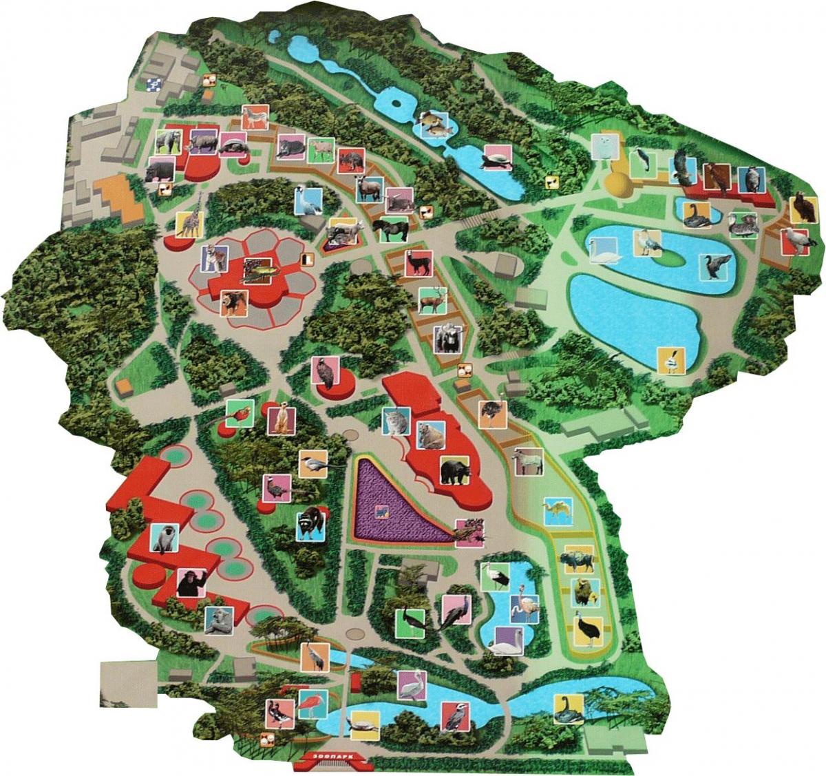 キエフの動物園の地図